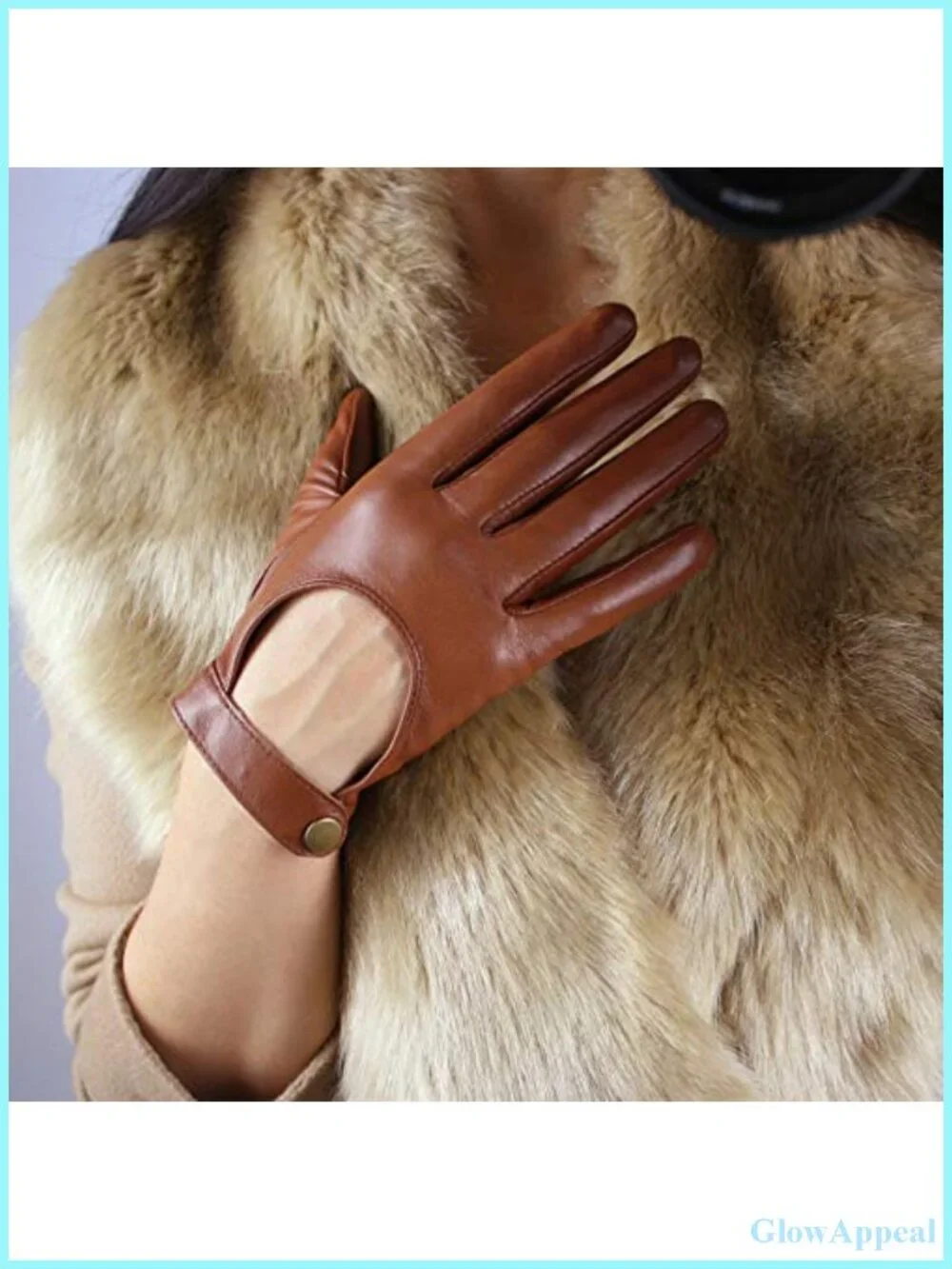 Genuine Sheepskin Driving Gloves Women's Touchscreen Cosplay Motorcycle